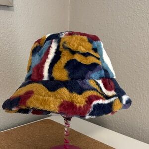 Colorful Fuzzy Bucket Hat